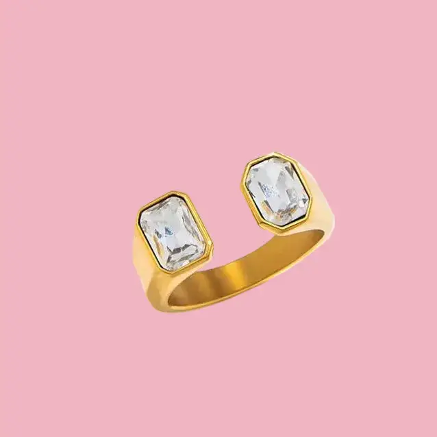 Double Stone Accent Ring