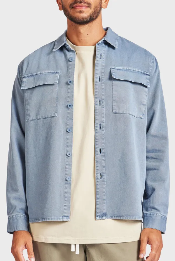 Blue Corduroy Essential Overshirt