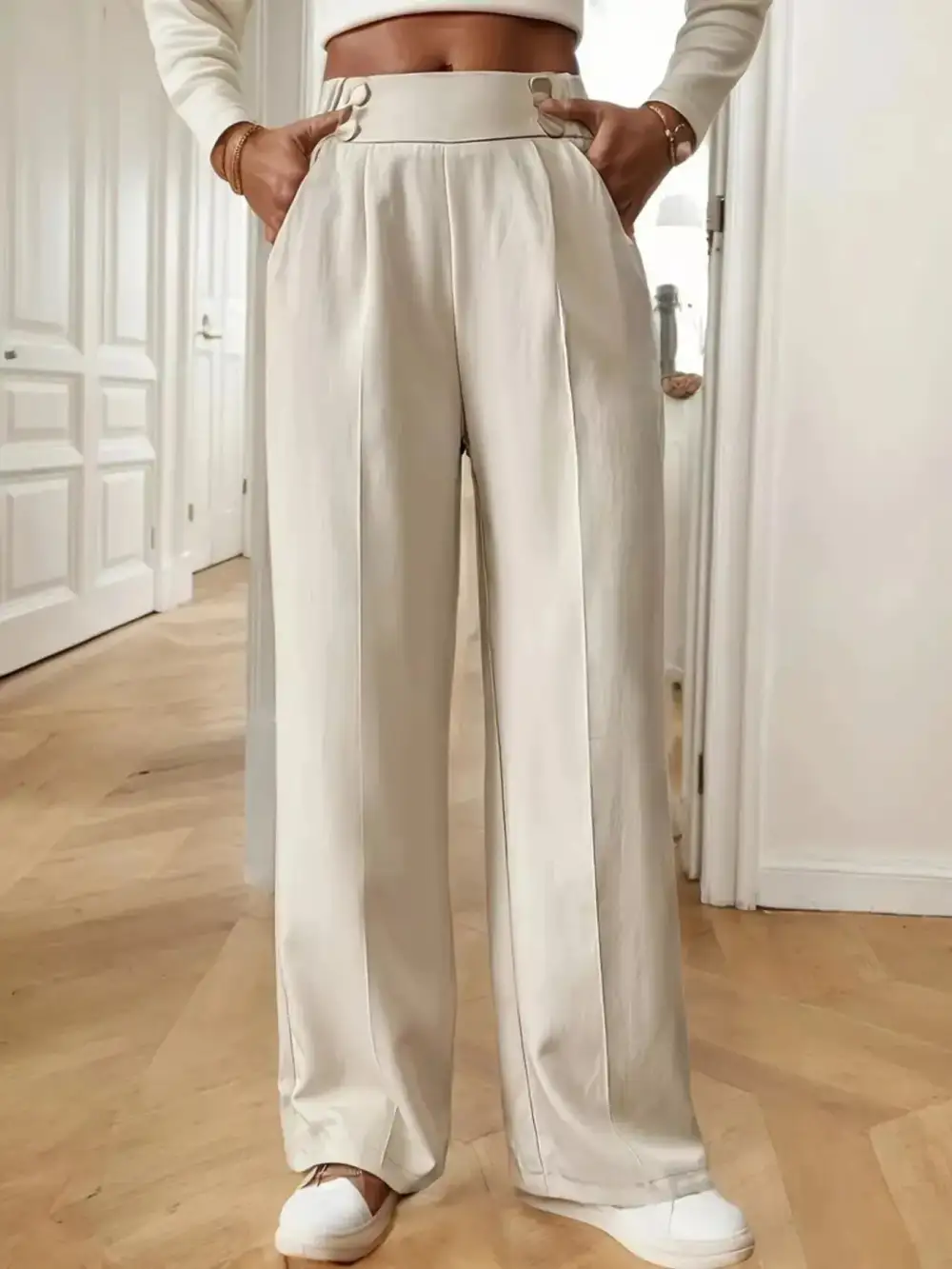 Full Size High Waisted Wide Leg Pants Plus Size