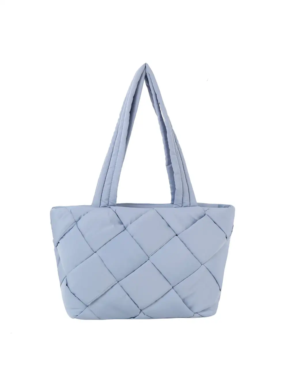 Everyday Detail Quilted Pocketed Nylon Tote Bag