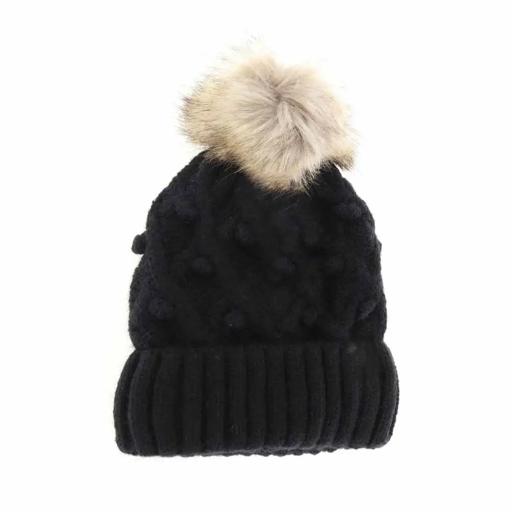 Polished Knit Pom Beanie