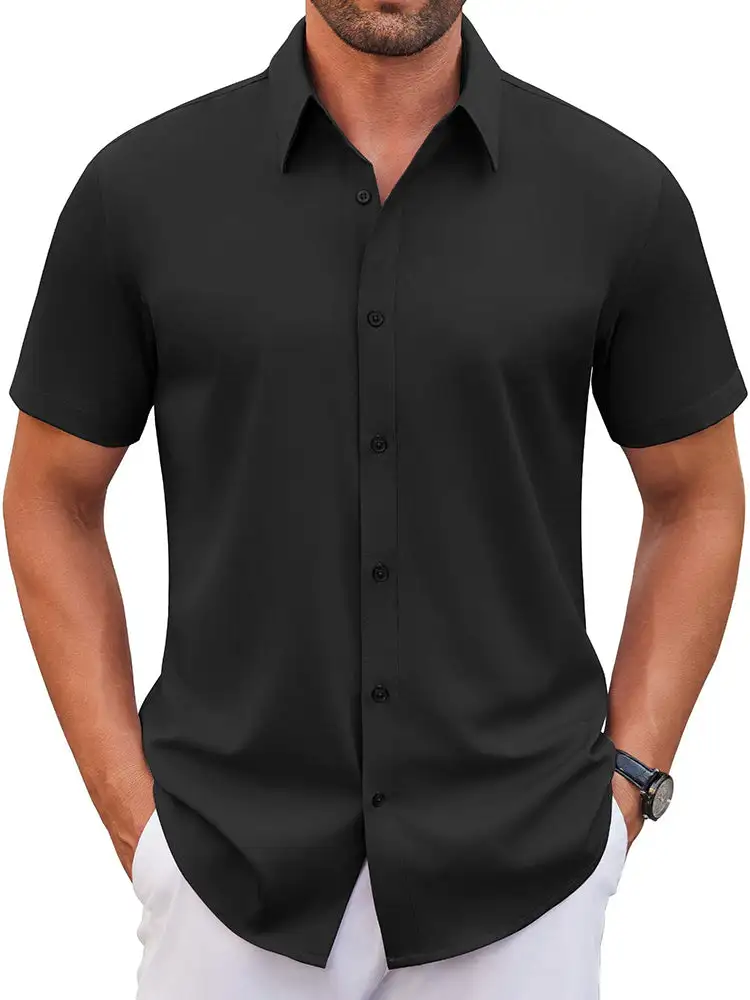 Casual Wrinkle Free Button Down Dress Shirt