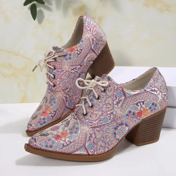 Refined Point Toe Block Heels Ankle Boots