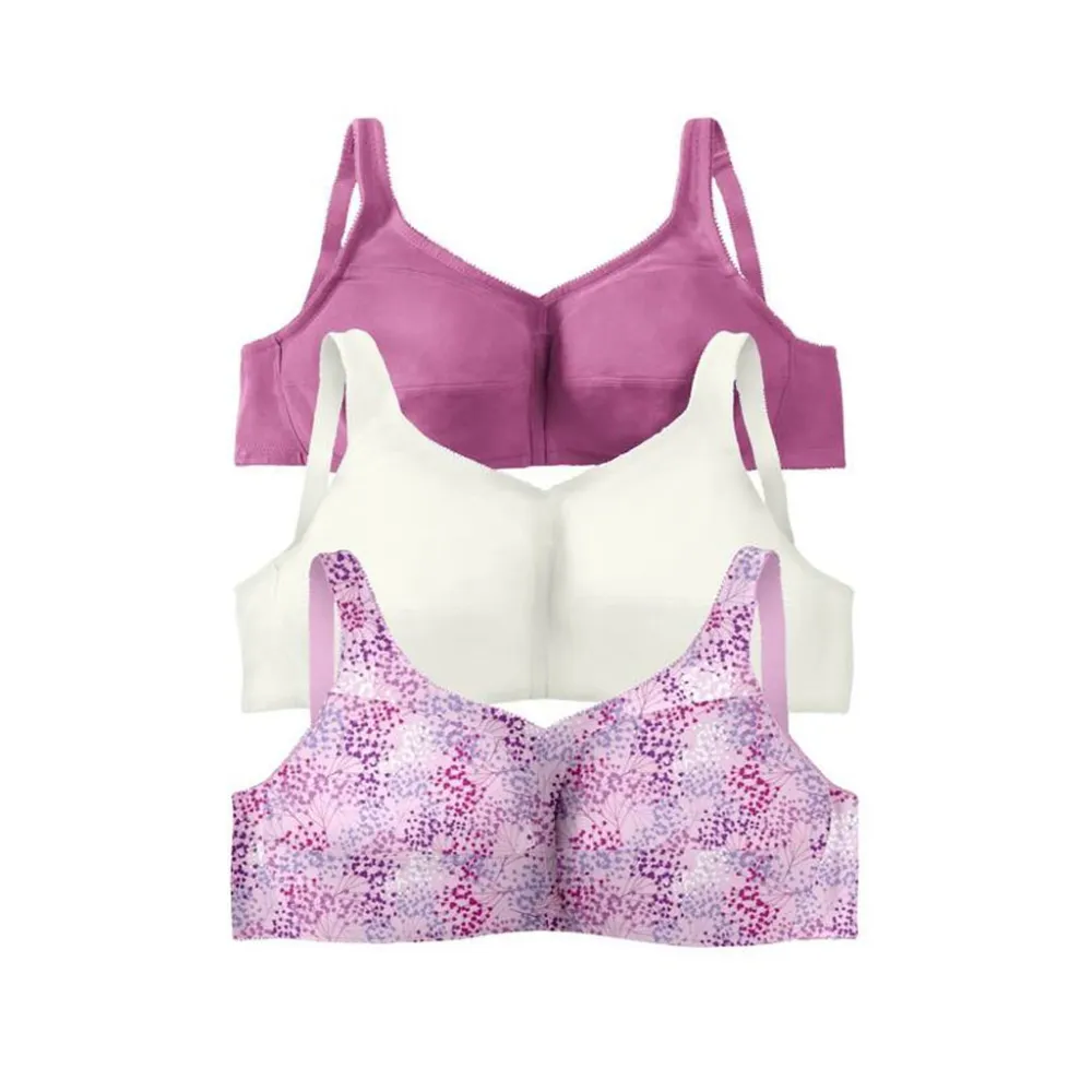 3PC-Seamless Breathable Gathered Thin Jelly Strip Bra Without Steel Ring