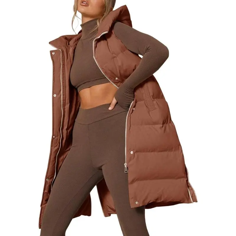 🧥 Women’s Warm Hooded Down Vest – Cozy, Lightweight & Effortlessly Stylish