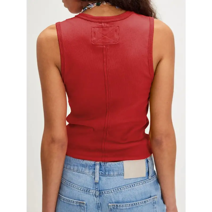 V Neck Wide Strap Tank