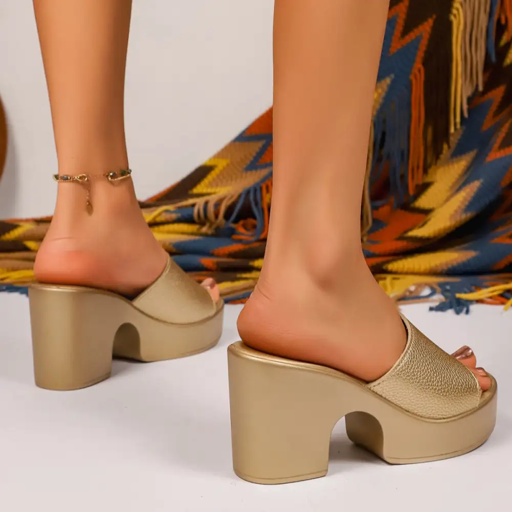 Open Toe Block Heel Sandals