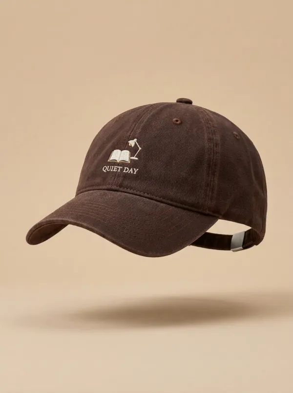 Classic Book-Lover Quiet-Day Embroidered Reading-Lamp Unisex Baseball Cap