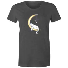 Cat Sleeping on Moon T-Shirt