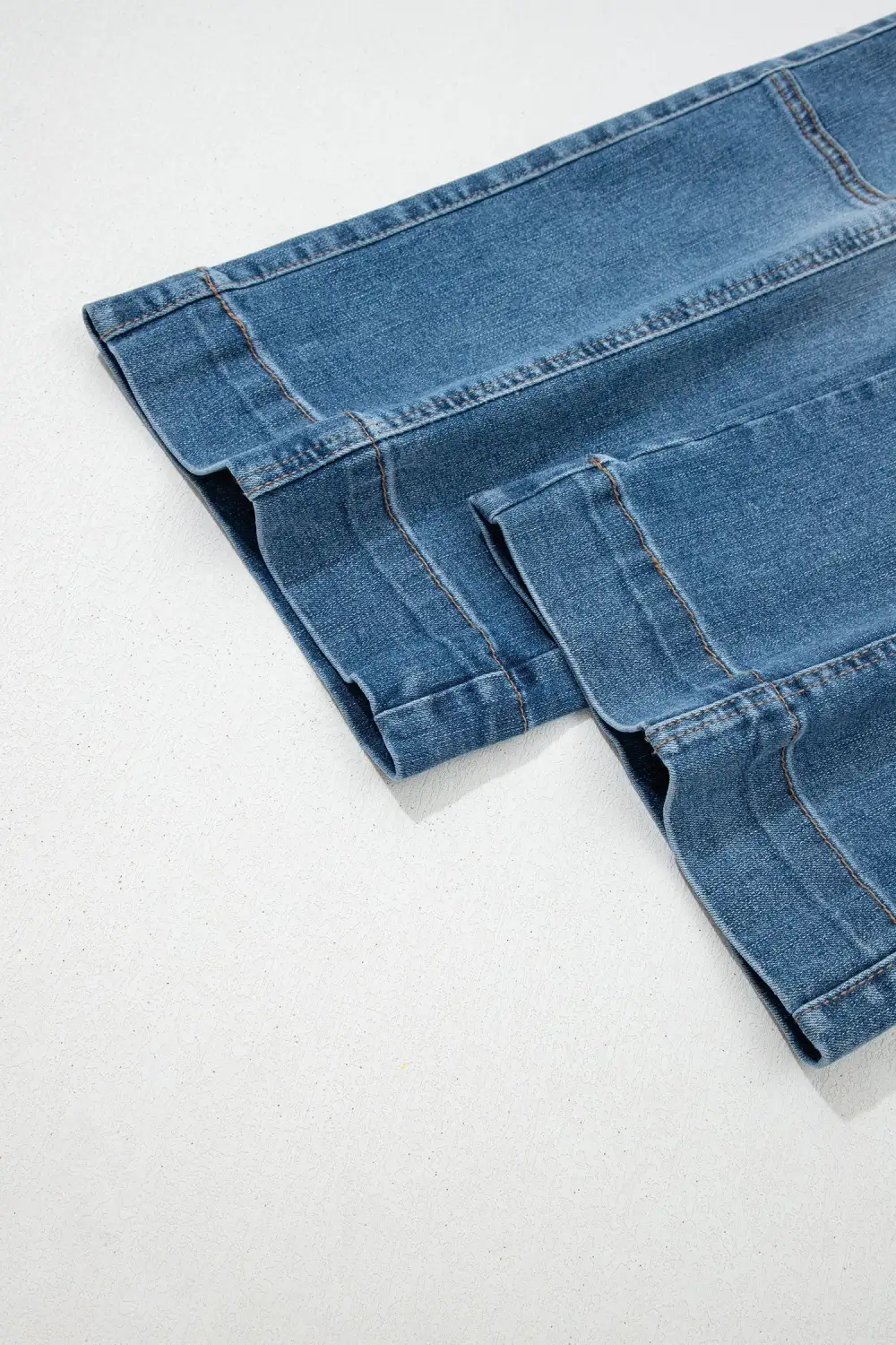 Sharp Straight Leg Denim Jeans