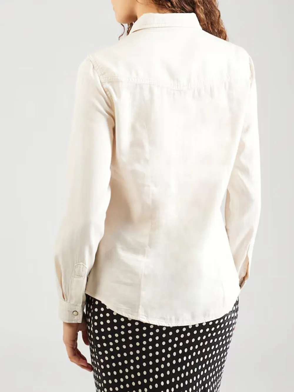 Breast Pocket Casual Style Blouse