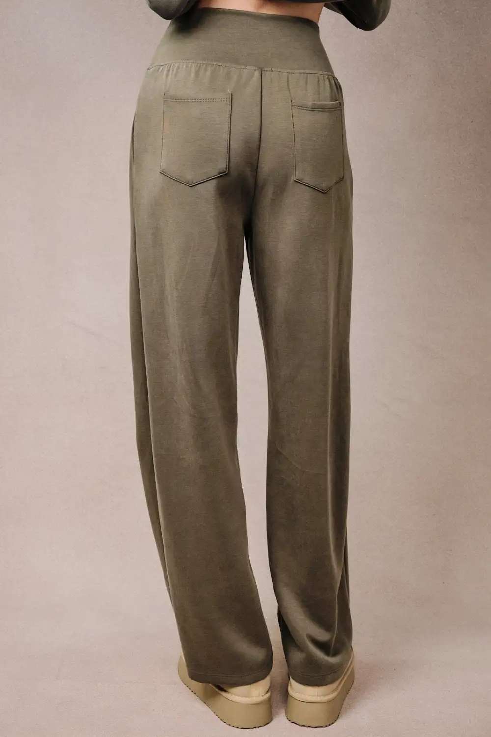 High Waist Wide Band Pants