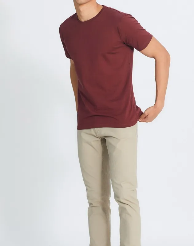 Red Cotton Crew Neck T-Shirt