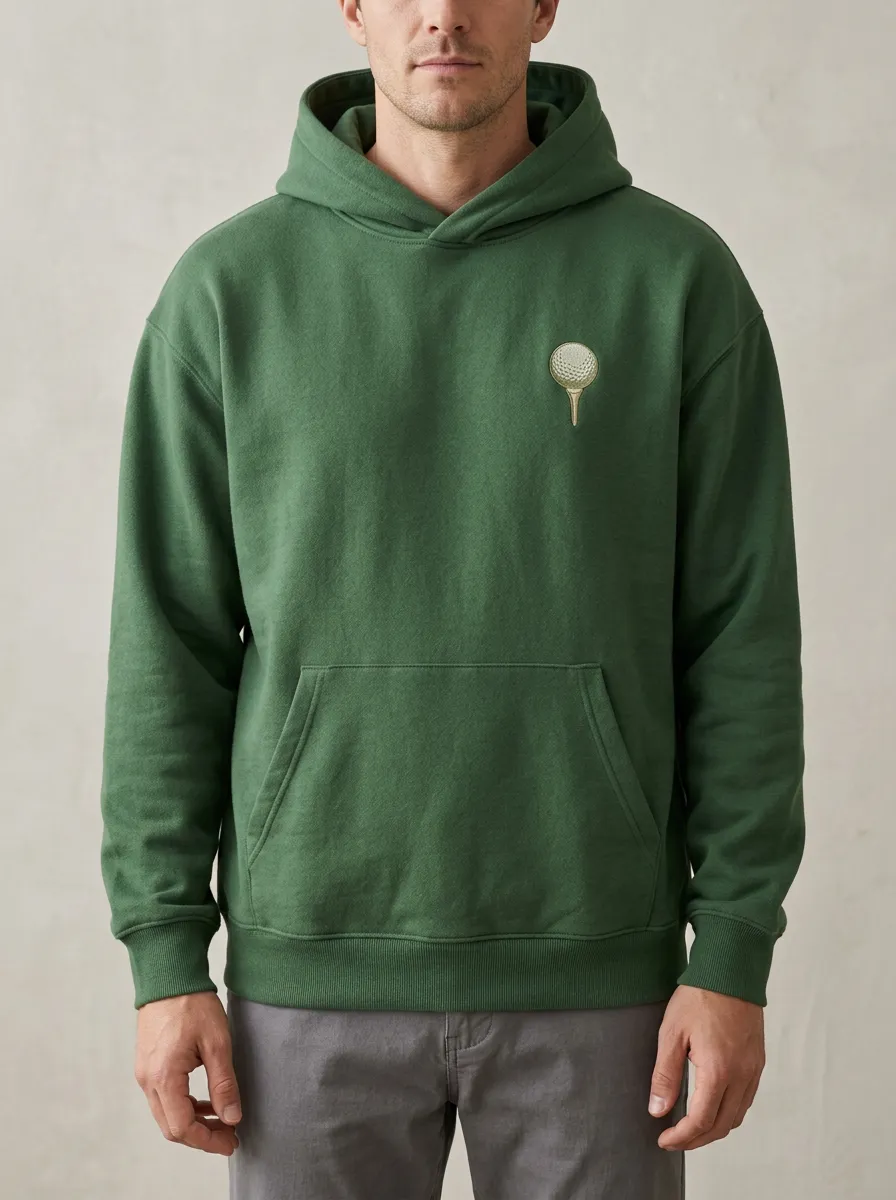 Sport Golf-Ball Ball-On-Tee Golf Casual Hoodie