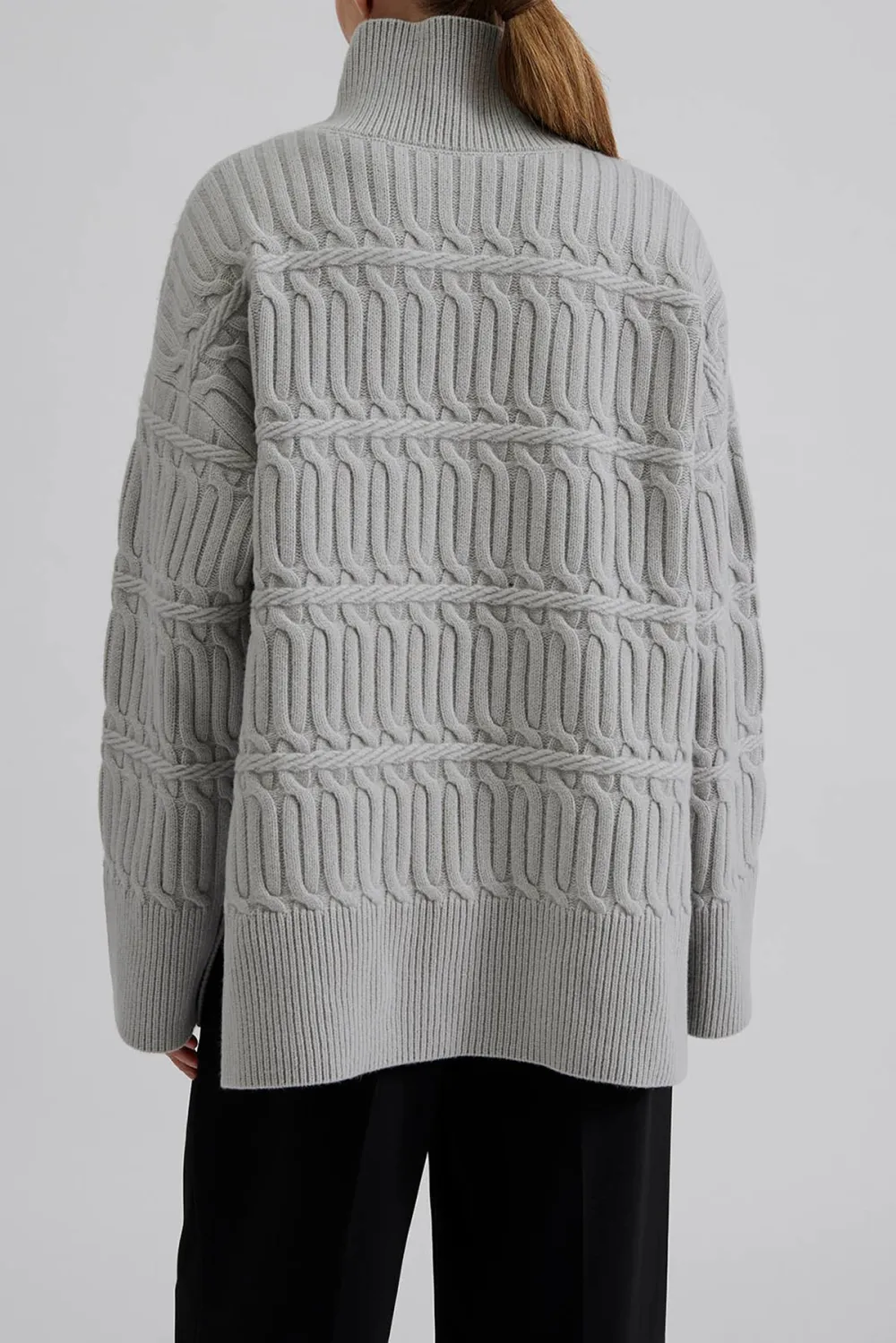 Cable Knit Turtleneck Sweater