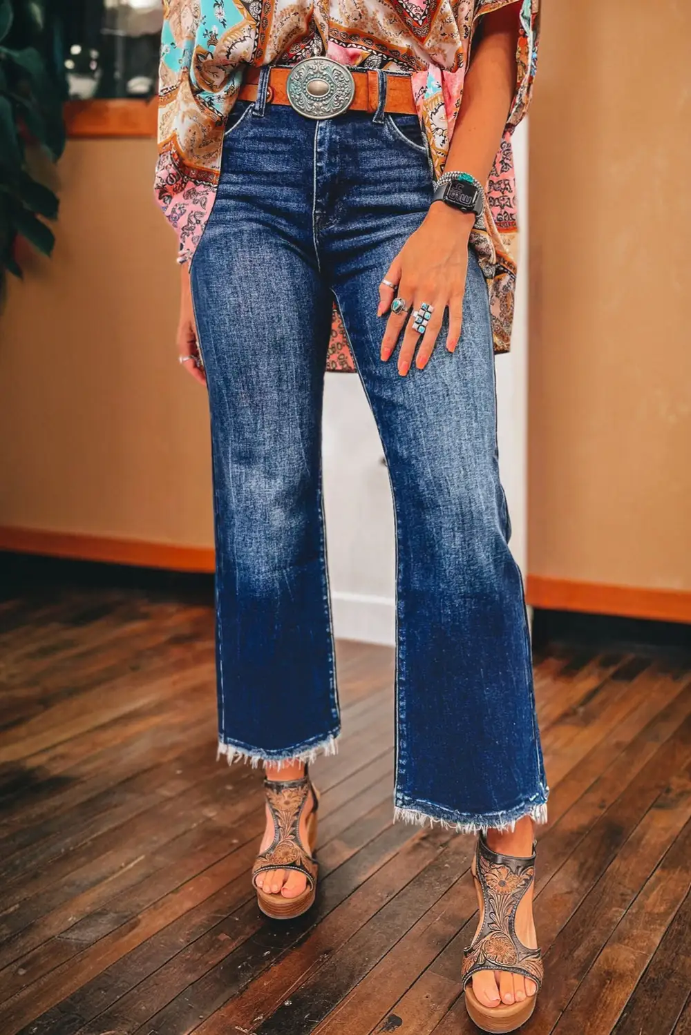 Subtle Texture Relaxed Fit Denim Jeans