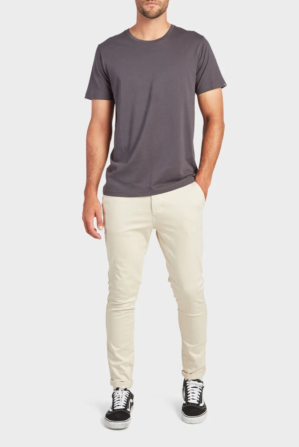 Black Short Sleeve Crew Neck Tee