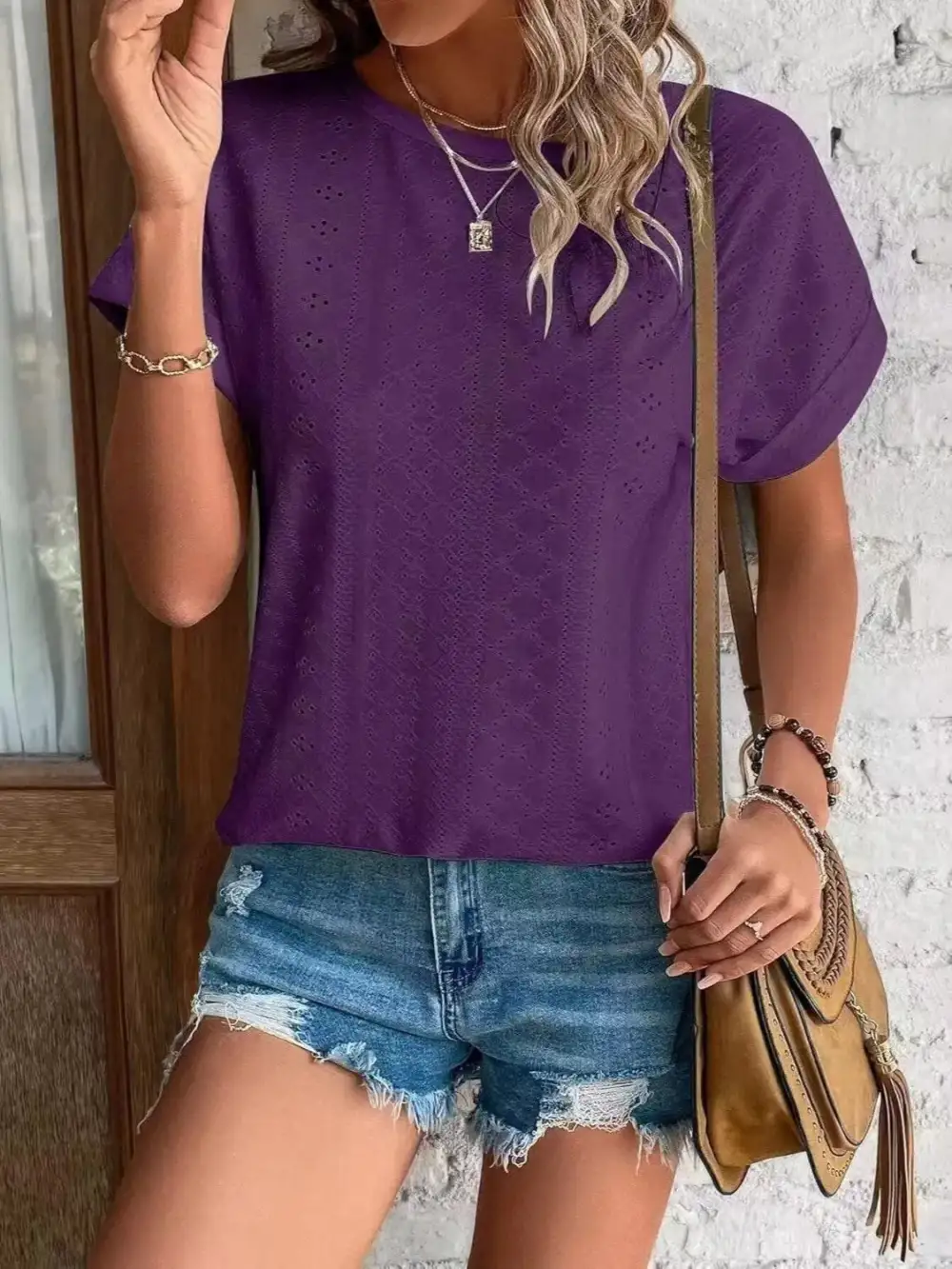 Soft Round-Neck Short-Sleeve T-Shirt