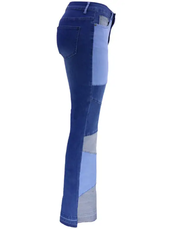 Flare Leg Washed Denim Jeans