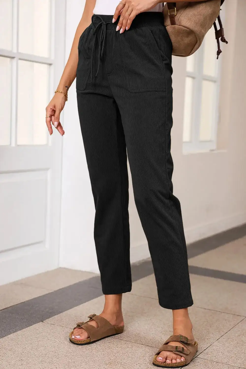 Straight Leg Drawstring Pants