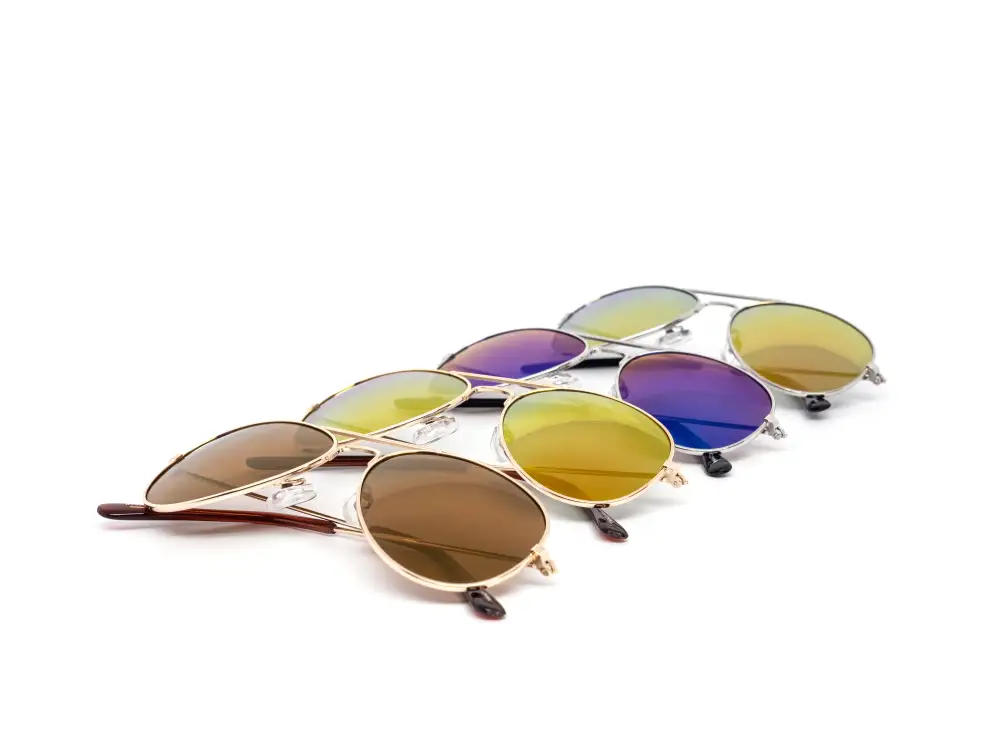 12-Pack Kids Aviator Color Mirror Sunglasses