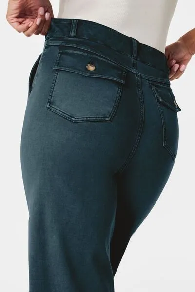 High Waist Pocket Denim Jeans