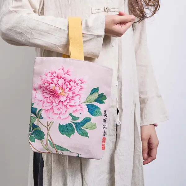 Peony Canvas Bag