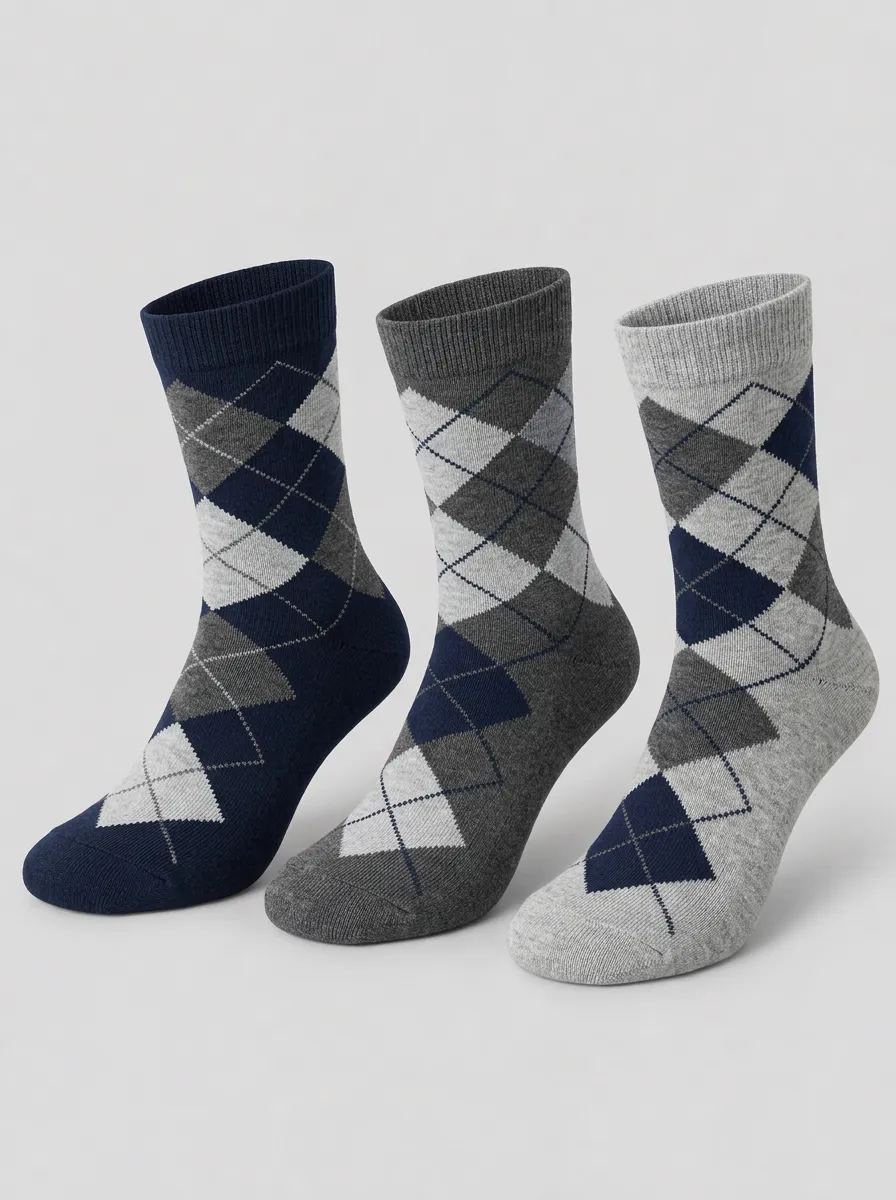 Men's Ridge Argyle Socks 3-Pack