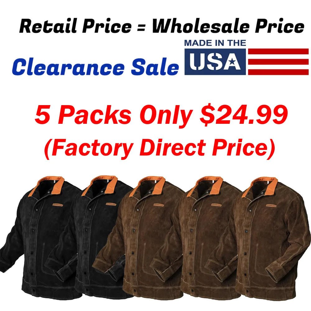 🧥 Heavy Duty Split Cowhide Leather Welding Jacket – Built for Protection. Trusted for Performance.