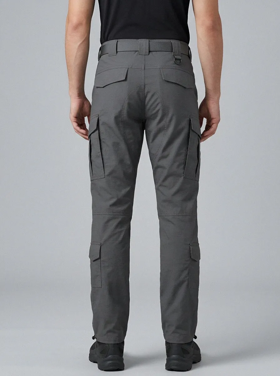 Men's Integrated-Belt Utility Trousers