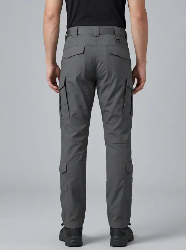Men's Integrated-Belt Utility Trousers