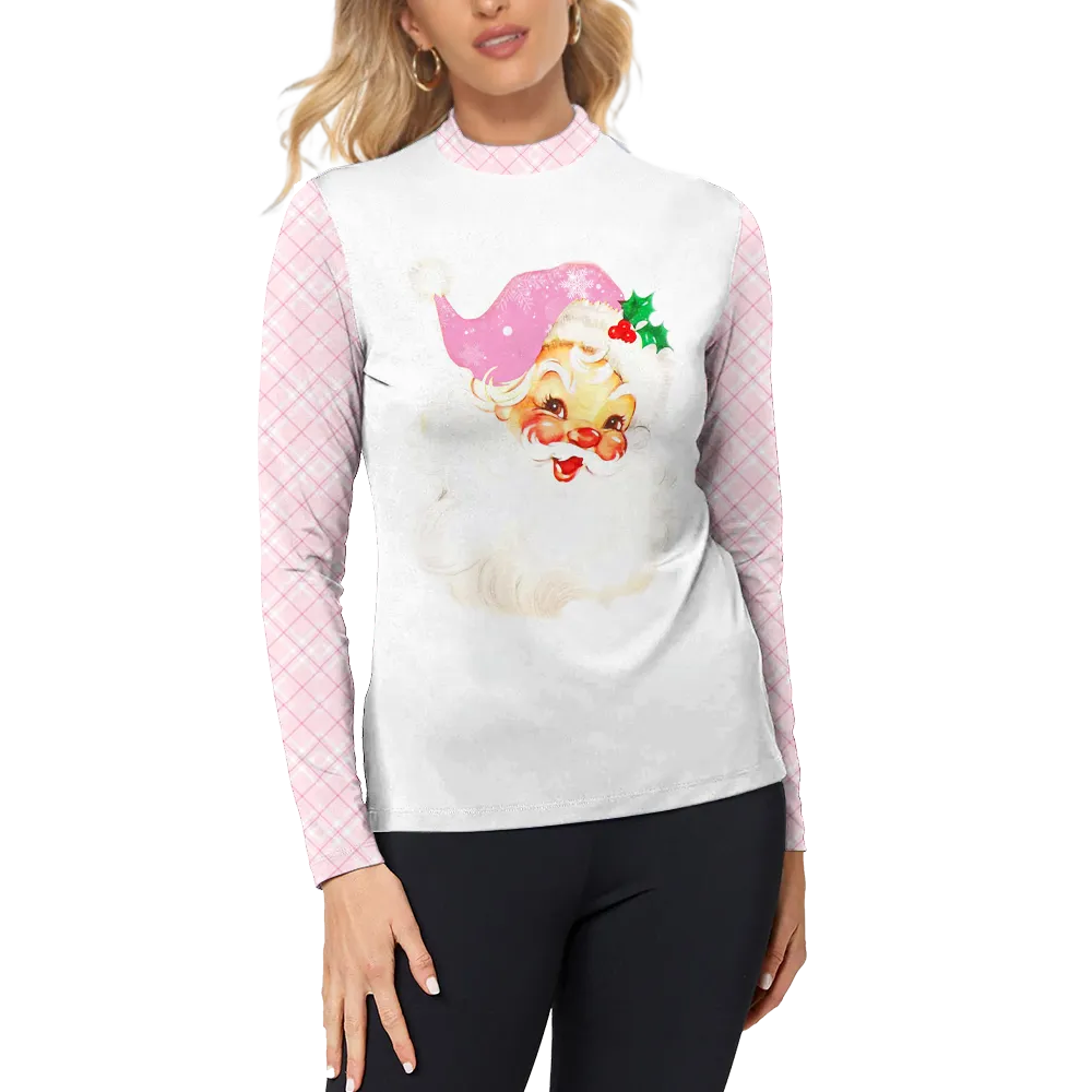 Christmas Women's Riding Style Santa Clause Print Long Sleeve Casual Shirt