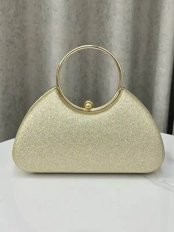 Lock Shimmer Mini Clutch Bag