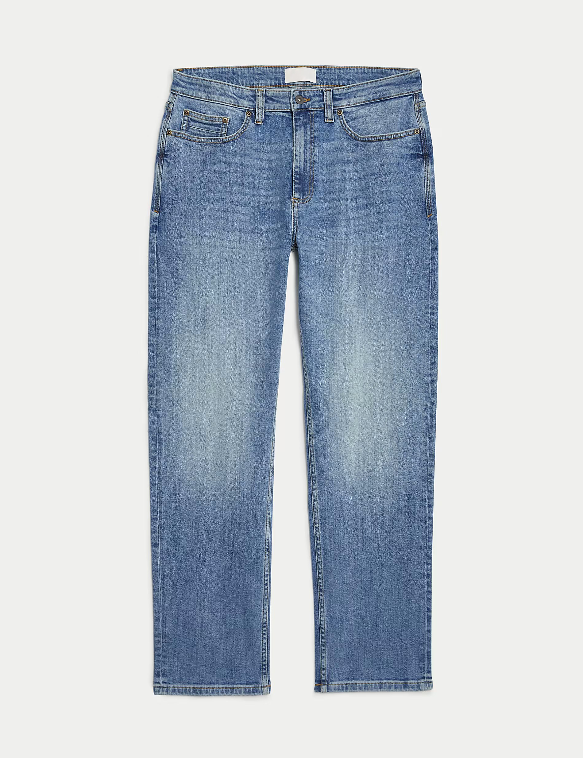 Men's Blue Loose Fit Stretch Denim Jeans