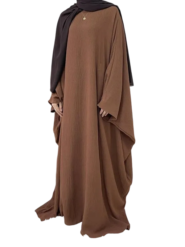 Women's Solid Color Maxi Abaya, Modesty Round Neck Long Sleeve Dress for Daily Wear, Ladies Muslim Islamic Clothing for All Seasons, Dresses for Women, Loose Abayas