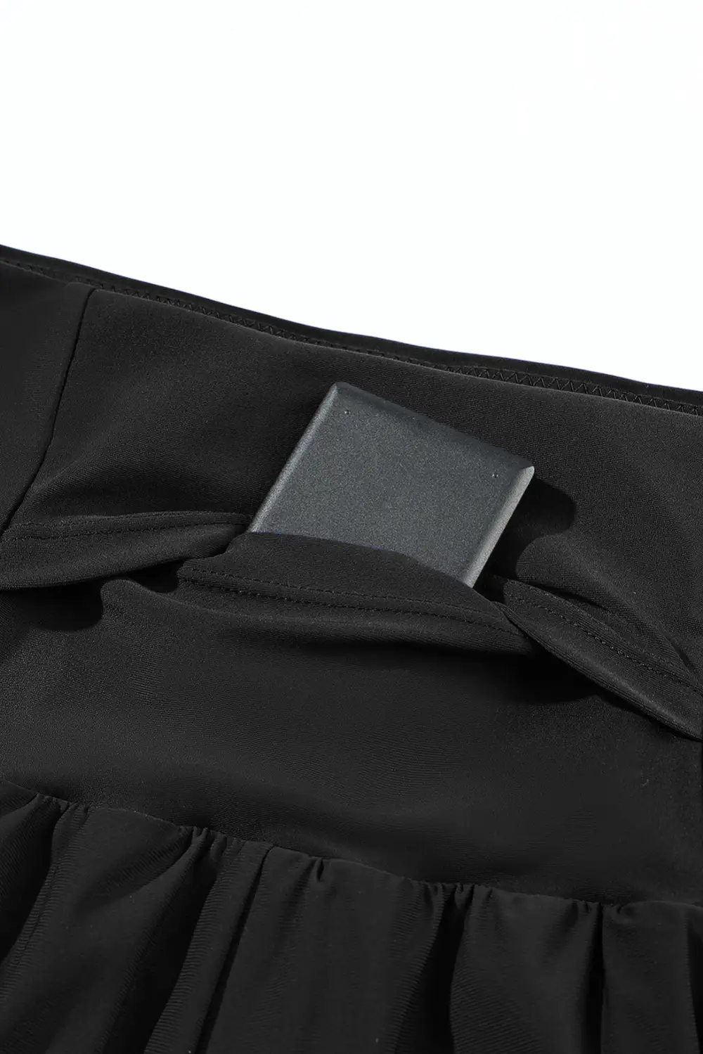 Pocketed Wide Waistband Swim Shorts