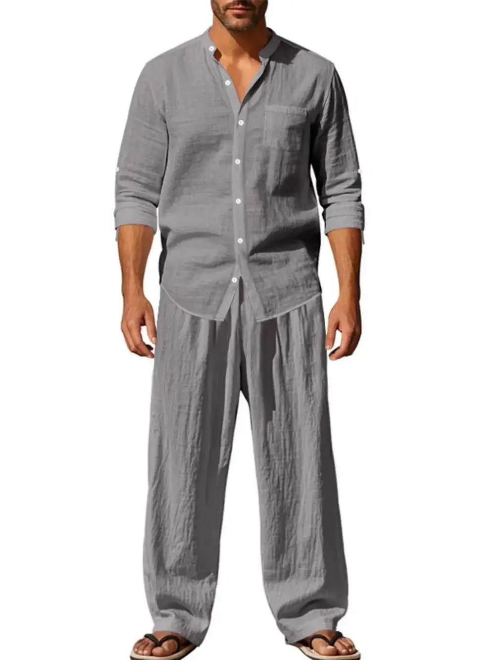 Button Up Shirt and Pants Set