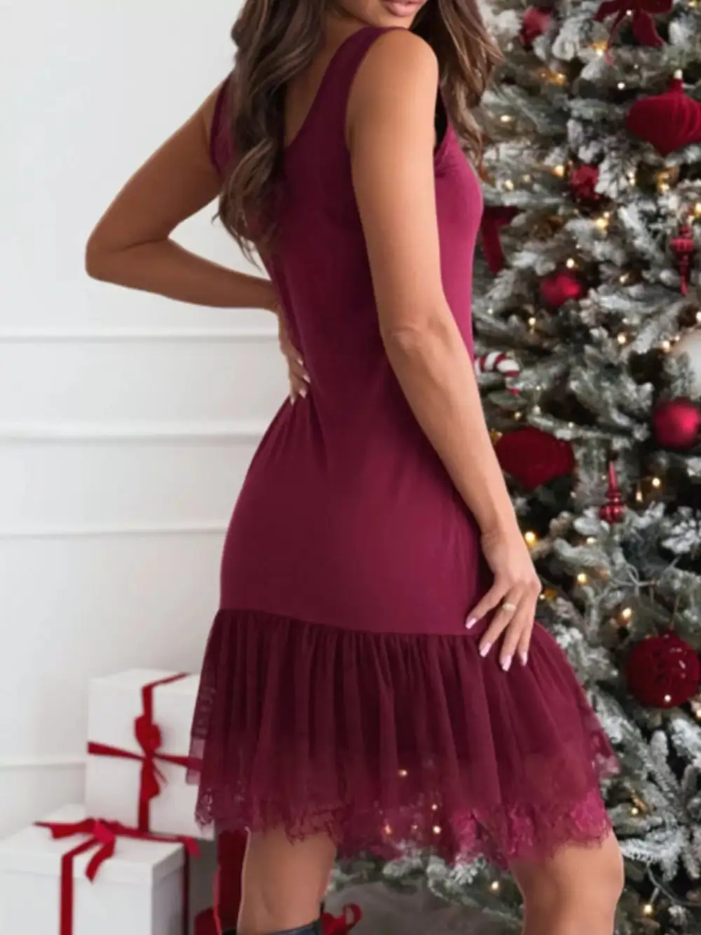 Tulle Sleeveless Mini Dress