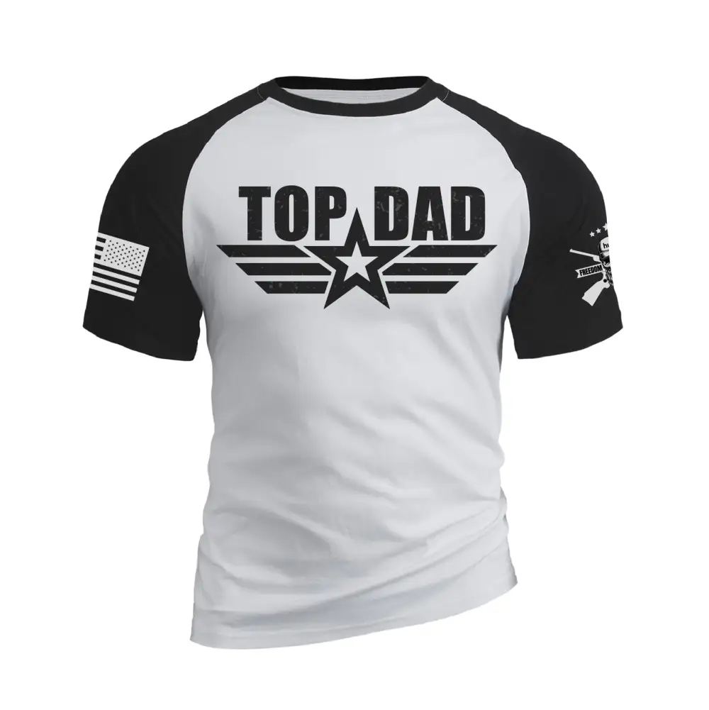 TOP DAD RAGLAN GRAPHIC TEE
