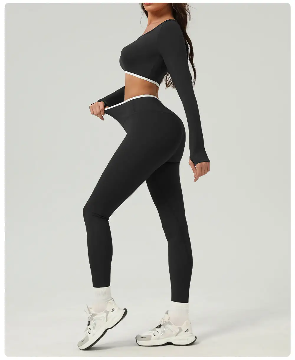 Quick-Dry High-Waist Top and Leggings Active Set