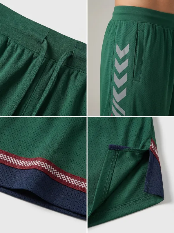 Training Striped Detail Mesh Detail Casual Look Men's Basketball Shorts