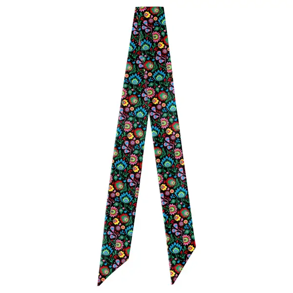 Electric Daisy Floral Pattern Hair Scarf
