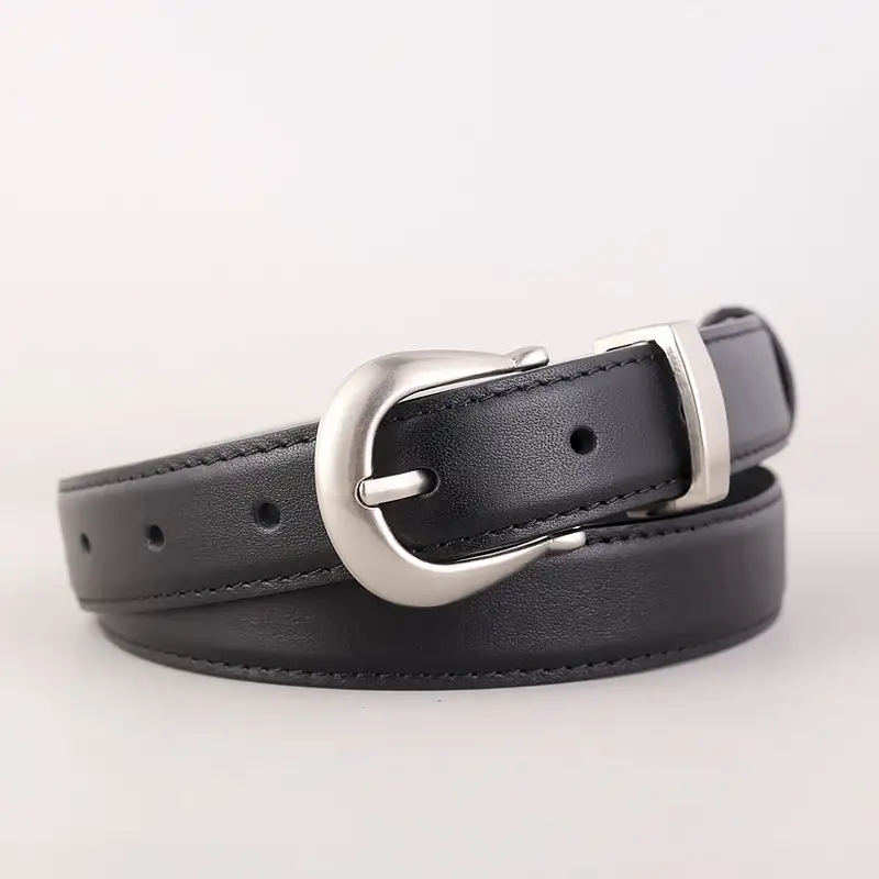 Essential Classic Leather Belt with Buckle