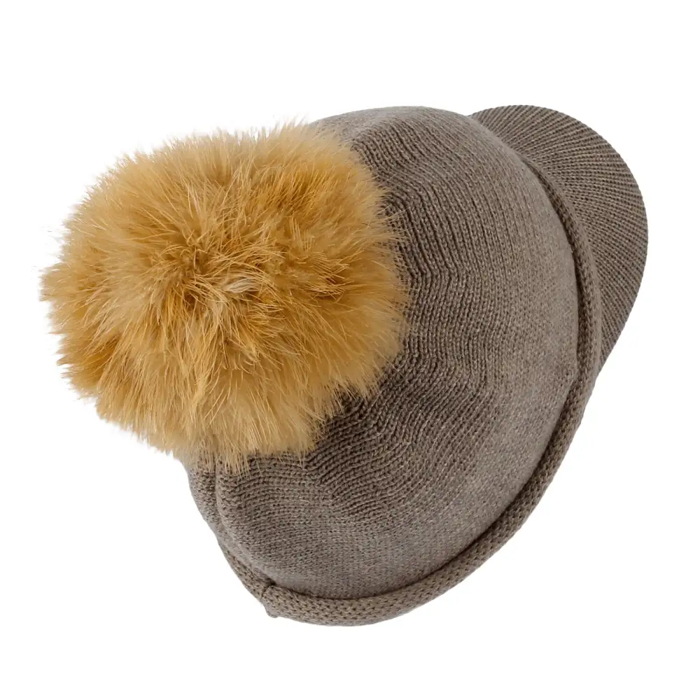 Knit Pom Pom Sun Visor