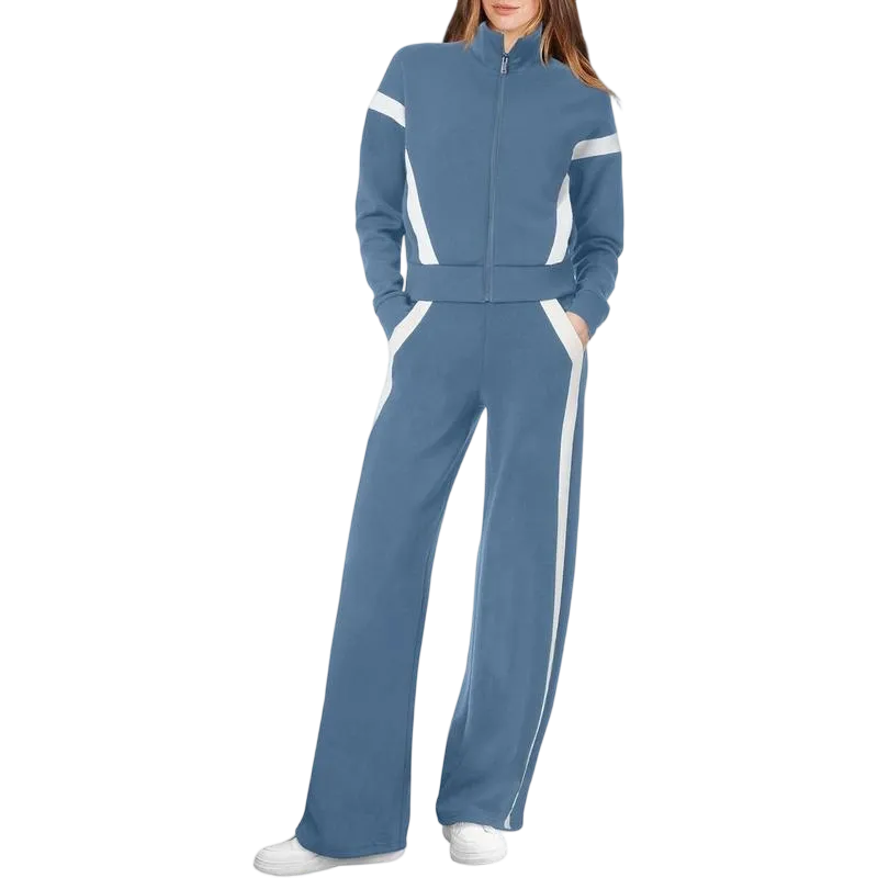 Lounge Sets for Women 2025 Sweatsuit 2 Piece Outfits Sweatshirt Wide Leg Sweatpant Tracksuit Matching Set