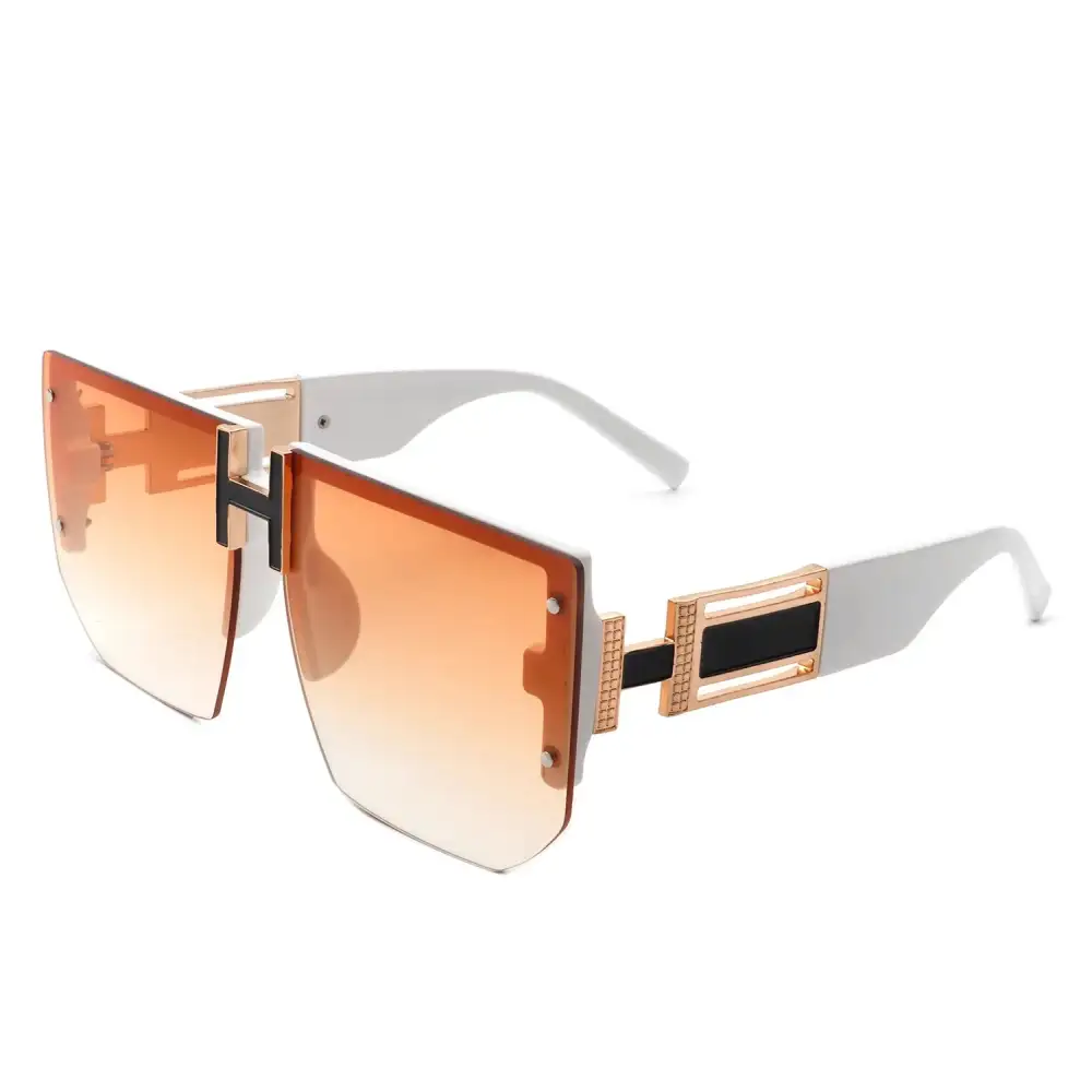 Acrylic Square Flat Top Frame Sunglasses