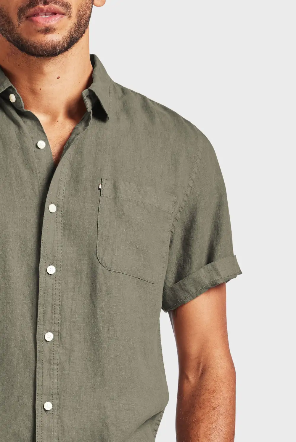Dutch Blue Linen Short Sleeve Shirt