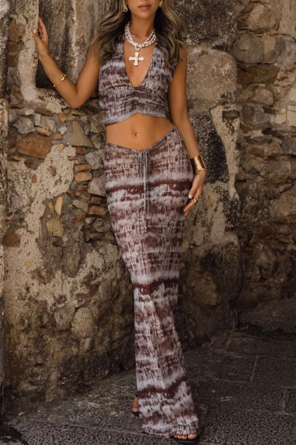 Retro Mesh Maxi Skirt