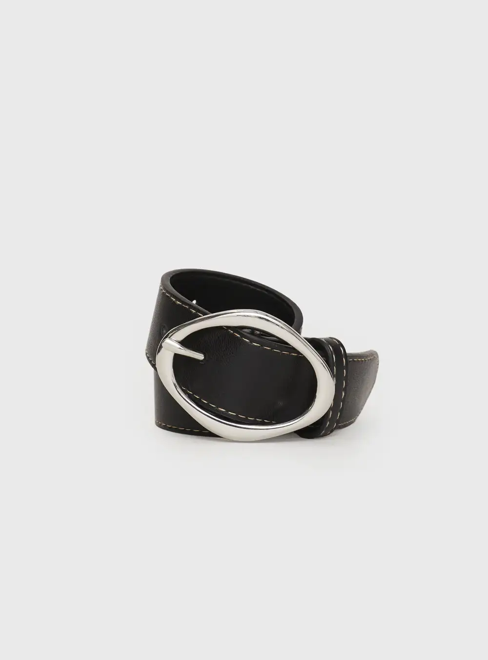 Utility Inspired Buckle Faux Leather Belt