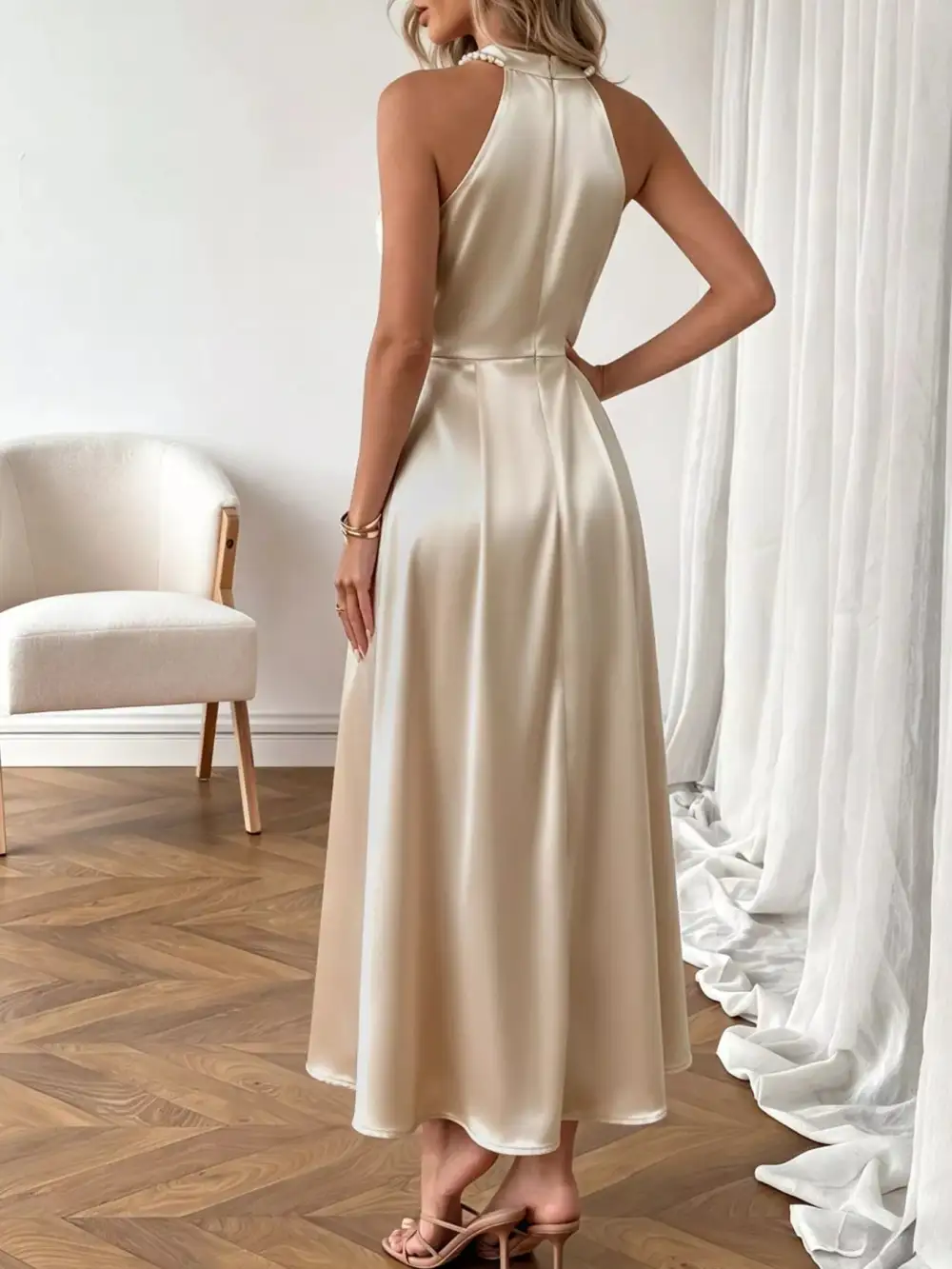 Satin Midi Dress